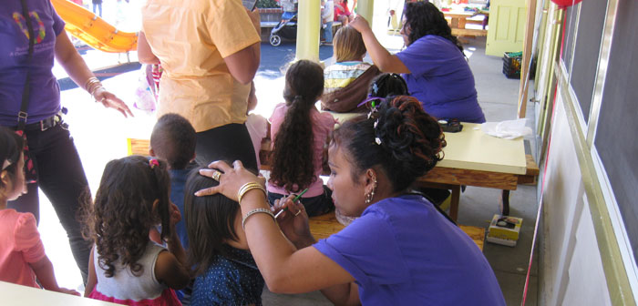 Face painting at Saint Vincent's Day Home 2012