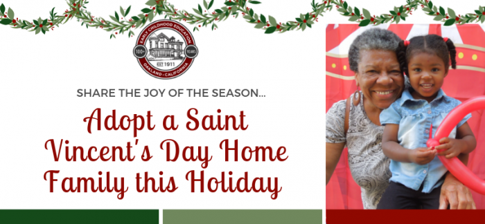 Saint Vincent's Day Home annual "adopt a family" holiday gift program. 2018