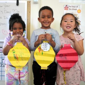 Day Home Children Show Off Their Lunar New Year Lanterns